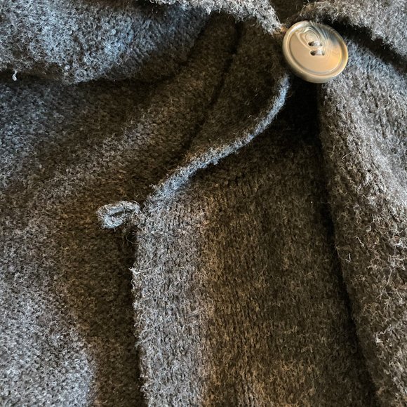 French Connection knit long grey cardigan wrap wool blend sweater, oversized - Picture 8 of 8